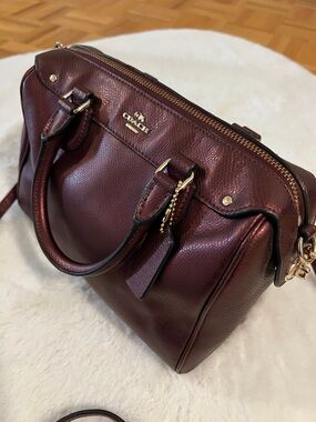Coach mini Bennett Pebbled Leather Satchel